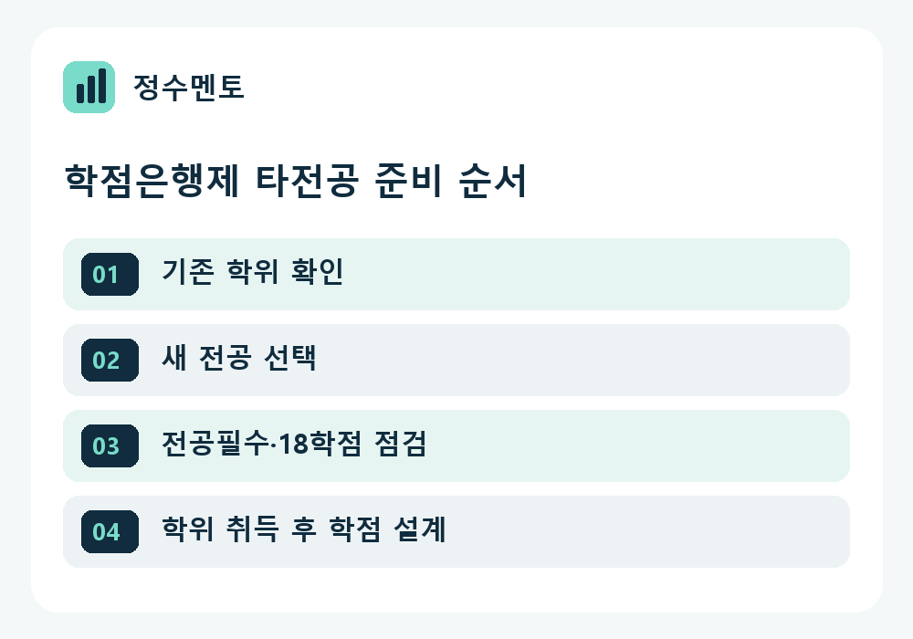 정수멘토 학점은행제 타전공 학습계획 순서